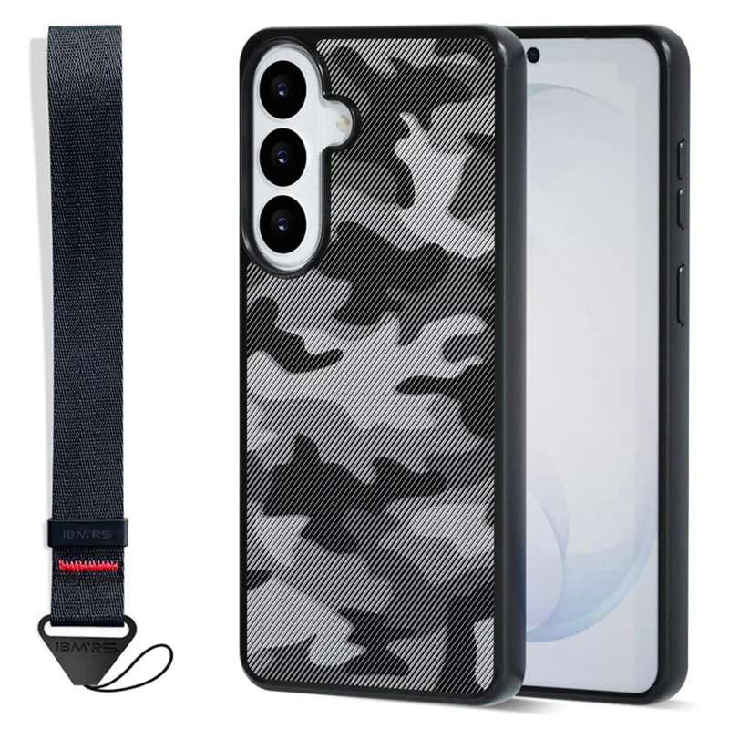 IBMRS per Samsung Galaxy S26 Cover per Cellulare in TPU Morbido + PC Rigido con Tracolla (Tagli Precisi) - Camuffamento Artistico