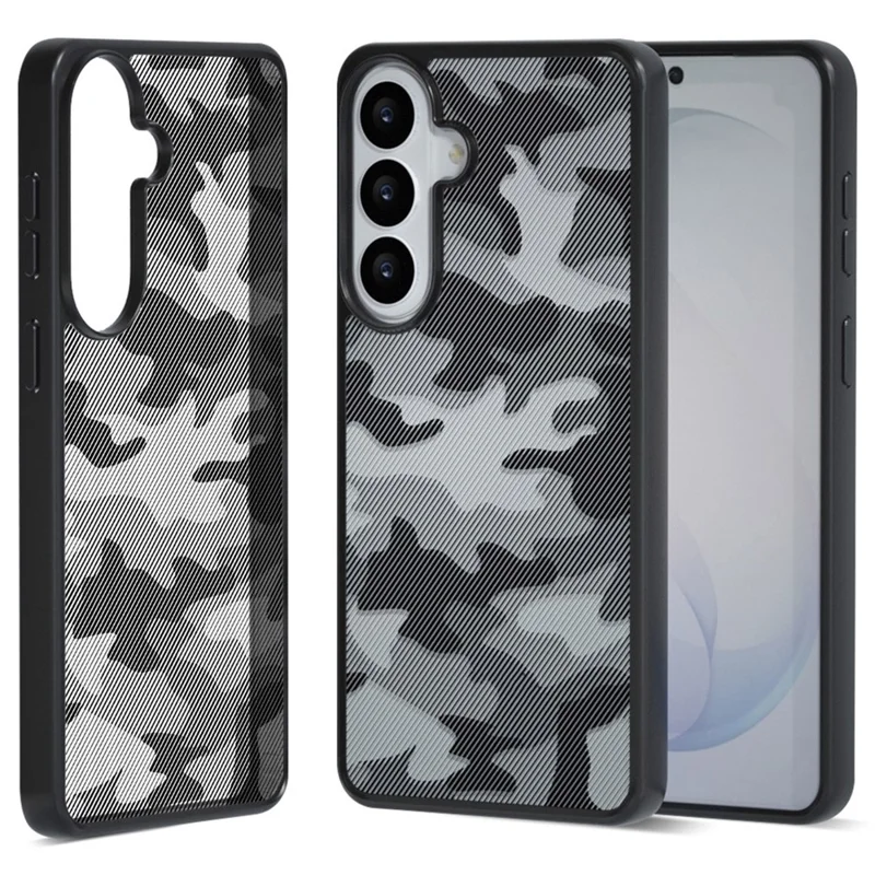 IBMRS per Samsung Galaxy S26 Cover per Cellulare in TPU Morbido + PC Rigido con Tracolla (Tagli Precisi) - Camuffamento Artistico