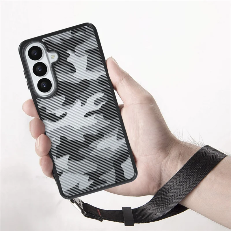 IBMRS per Samsung Galaxy S26 Cover per Cellulare in TPU Morbido + PC Rigido con Tracolla (Tagli Precisi) - Camuffamento Artistico