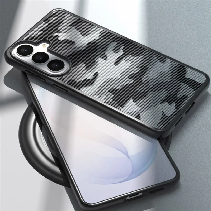 IBMRS per Samsung Galaxy S26 Cover per Cellulare in TPU Morbido + PC Rigido con Tracolla (Tagli Precisi) - Camuffamento Artistico