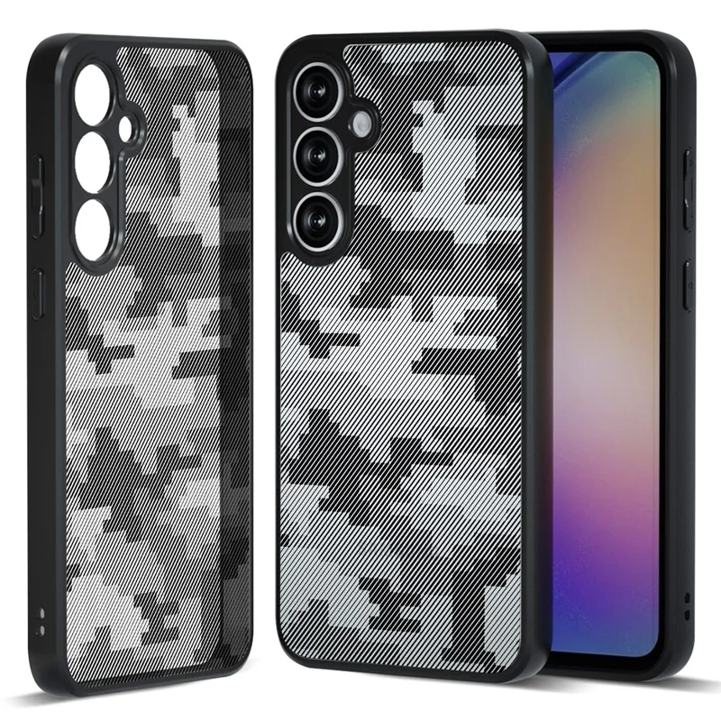 IBMRS for Samsung Galaxy A37 5G Mobile Cover Soft TPU + Hard PC Case with Wrist Strap (Precision Cutouts) - Artistic Camouflage