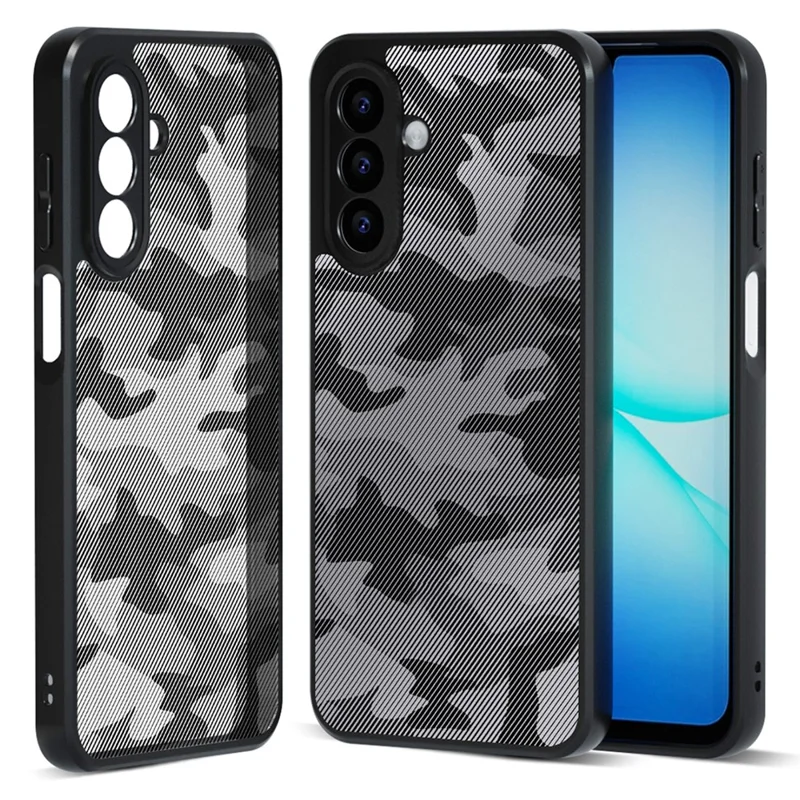 IBMRS for Samsung Galaxy A57 5G Mobile Cover Soft TPU + Hard PC Case with Wrist Strap (Precision Cutouts) - Artistic Camouflage
