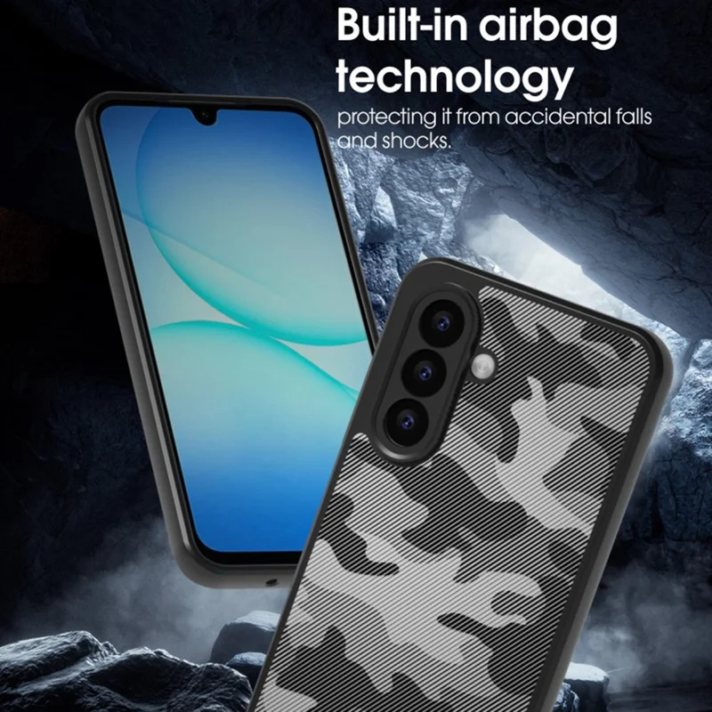 IBMRS for Samsung Galaxy A57 5G Mobile Cover Soft TPU + Hard PC Case with Wrist Strap (Precision Cutouts) - Artistic Camouflage