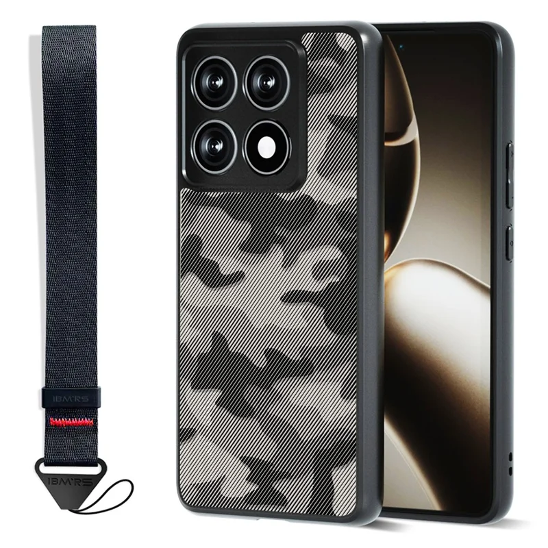 IBMRS for Xiaomi 17 Mobile Cover Soft TPU + Hard PC Case with Wrist Strap (Precision Cutouts) - Artistic Camouflage