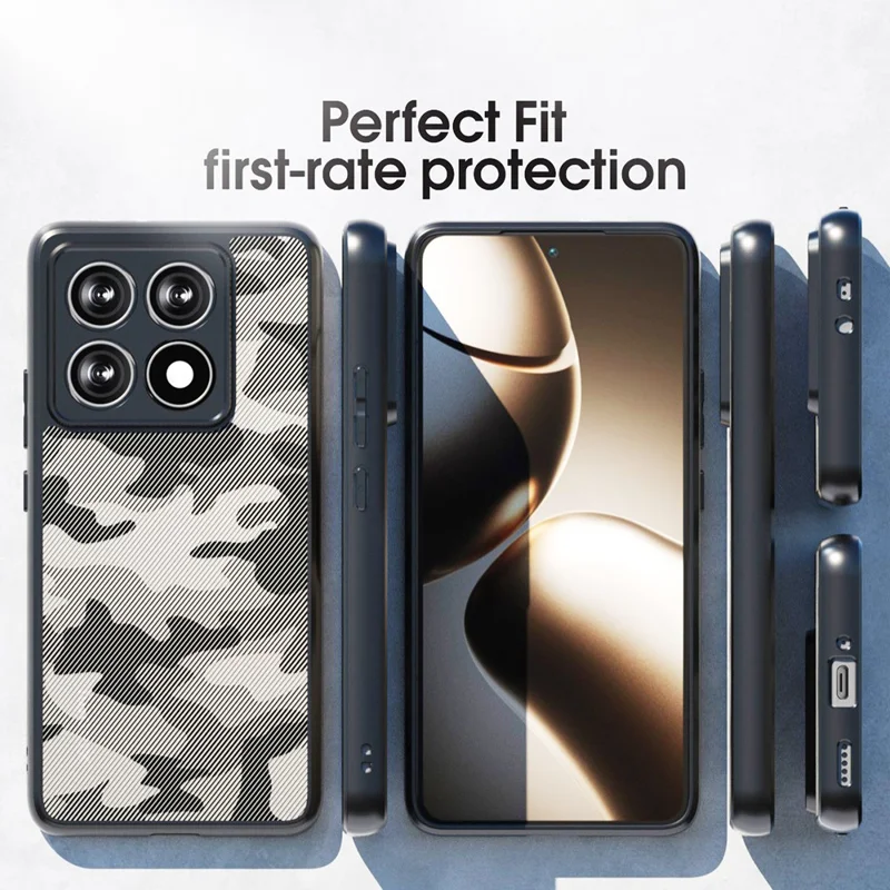 IBMRS for Xiaomi 17 Mobile Cover Soft TPU + Hard PC Case with Wrist Strap (Precision Cutouts) - Artistic Camouflage