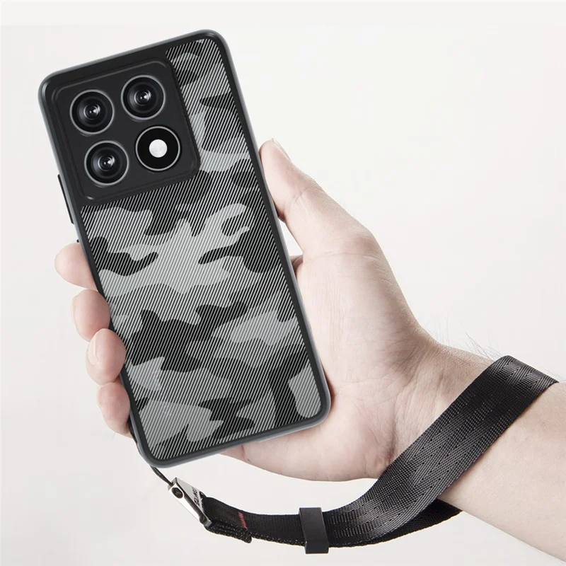 IBMRS for Xiaomi 17 Mobile Cover Soft TPU + Hard PC Case with Wrist Strap (Precision Cutouts) - Artistic Camouflage