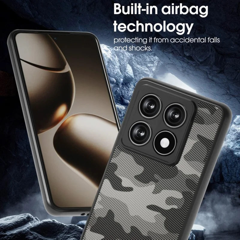 IBMRS for Xiaomi 17 Mobile Cover Soft TPU + Hard PC Case with Wrist Strap (Precision Cutouts) - Artistic Camouflage
