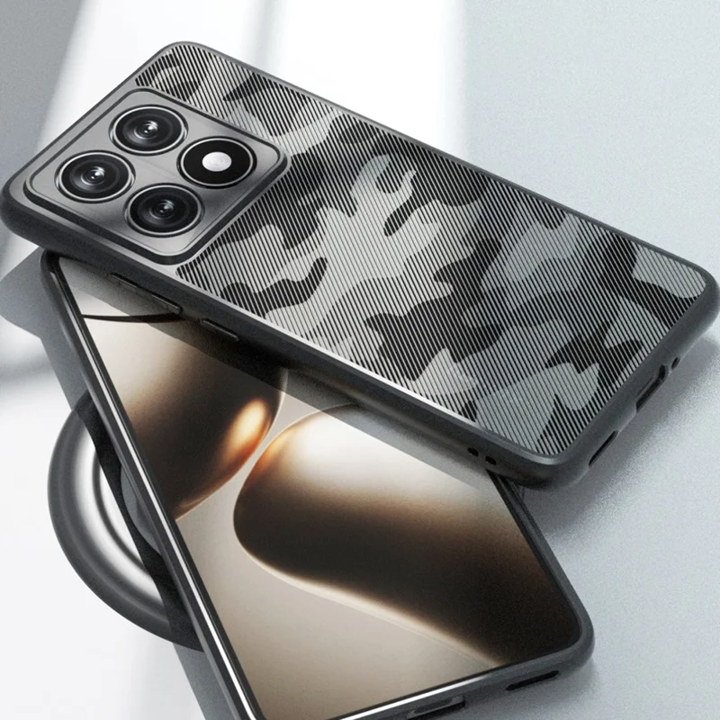 IBMRS for Xiaomi 17 Mobile Cover Soft TPU + Hard PC Case with Wrist Strap (Precision Cutouts) - Artistic Camouflage