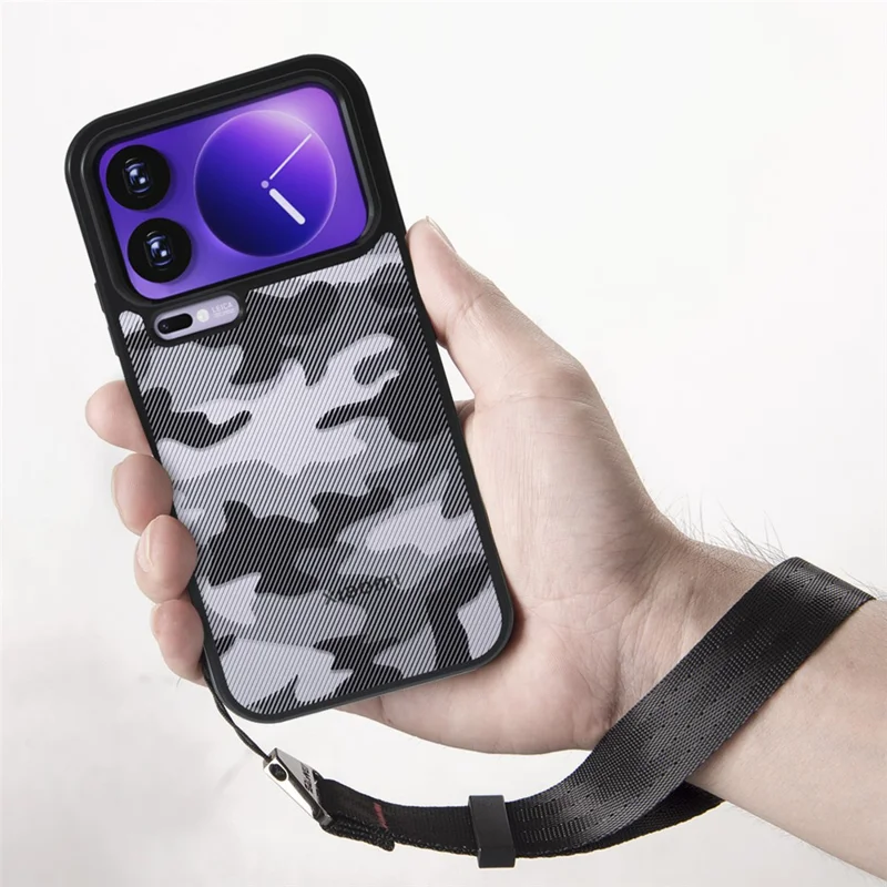 IBMRS for Xiaomi 17 Pro Mobile Cover Soft TPU + Hard PC Case with Wrist Strap (Precision Cutouts) - Frosted Black
