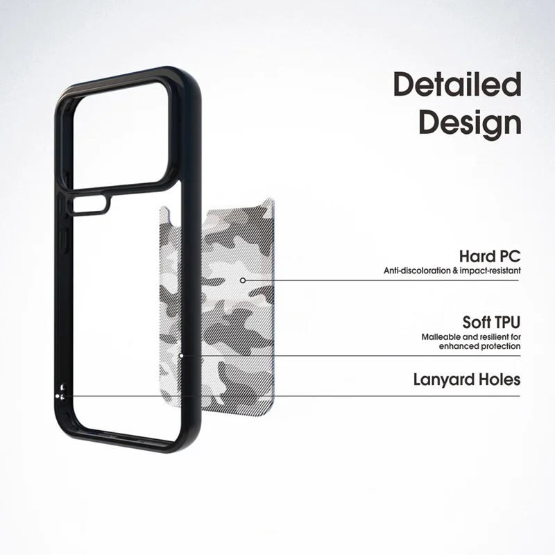 IBMRS for Xiaomi 17 Pro Max Mobile Cover Soft TPU + Hard PC Case with Wrist Strap (Precision Cutouts) - Artistic Camouflage