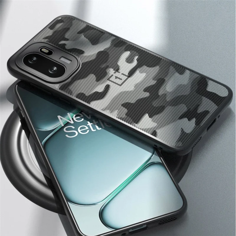 IBMRS for OnePlus 15R 5G Mobile Cover Soft TPU + Hard PC Case with Wrist Strap (Precision Cutouts) - Artistic Camouflage