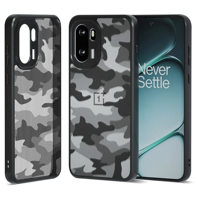 IBMRS for OnePlus 15R 5G Mobile Cover Soft TPU + Hard PC Case with Wrist Strap (Precision Cutouts) - Artistic Camouflage