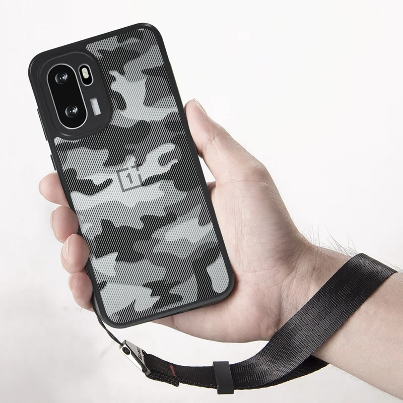 IBMRS for OnePlus 15R 5G Mobile Cover Soft TPU + Hard PC Case with Wrist Strap (Precision Cutouts) - Artistic Camouflage