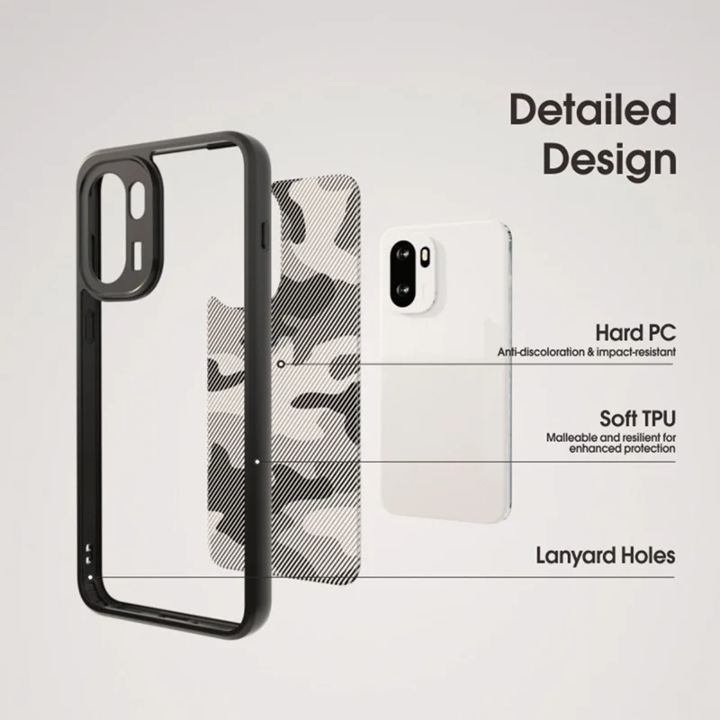 IBMRS for OnePlus 15R 5G Mobile Cover Soft TPU + Hard PC Case with Wrist Strap (Precision Cutouts) - Artistic Camouflage
