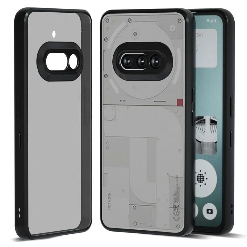 IBMRS for Nothing Phone (3a) Mobile Cover Soft TPU + Hard PC Case with Wrist Strap (Precision Cutouts) - Frosted Black