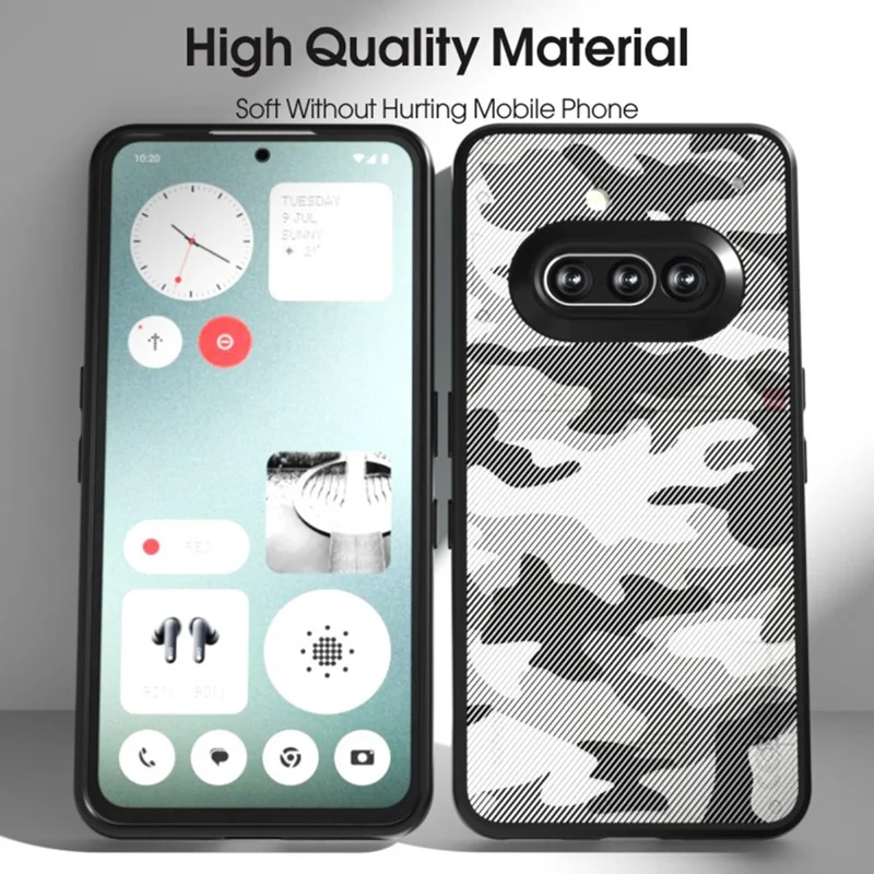 IBMRS for Nothing Phone (3a) Mobile Cover Soft TPU + Hard PC Case with Wrist Strap (Precision Cutouts) - Frosted Black
