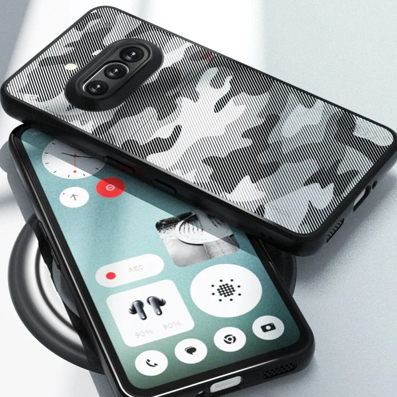 IBMRS for Nothing Phone (3a) Mobile Cover Soft TPU + Hard PC Case with Wrist Strap (Precision Cutouts) - Frosted Black