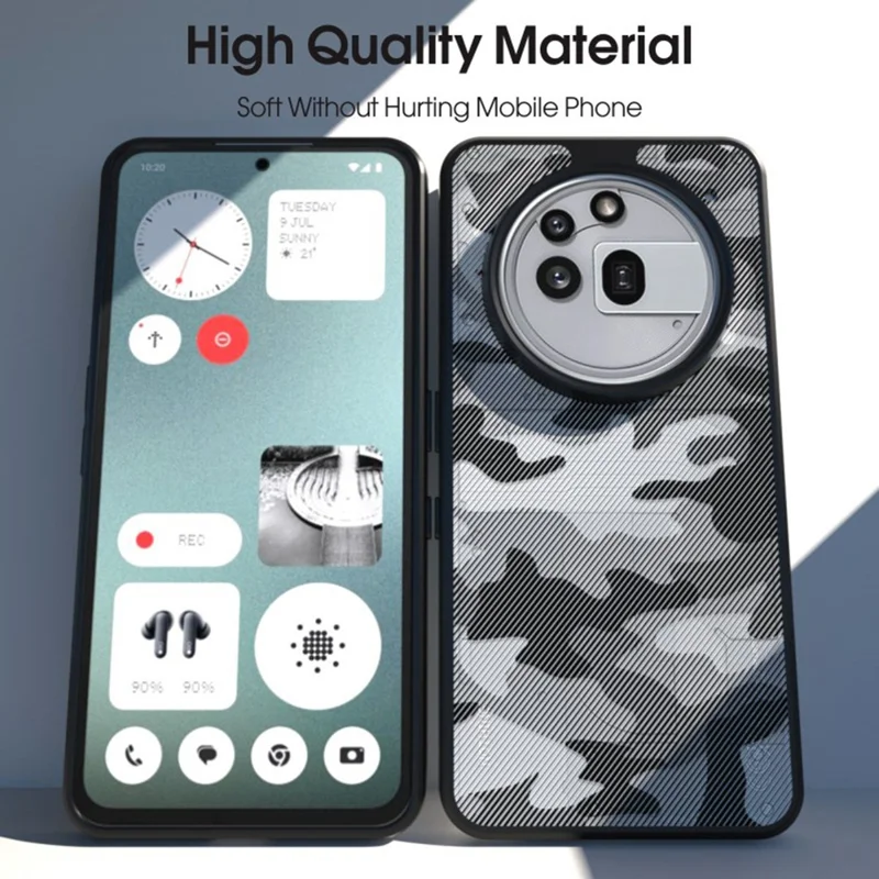 IBMRS for Nothing Phone (3a) Pro Mobile Cover Soft TPU + Hard PC Case with Wrist Strap (Precision Cutouts) - Frosted Black