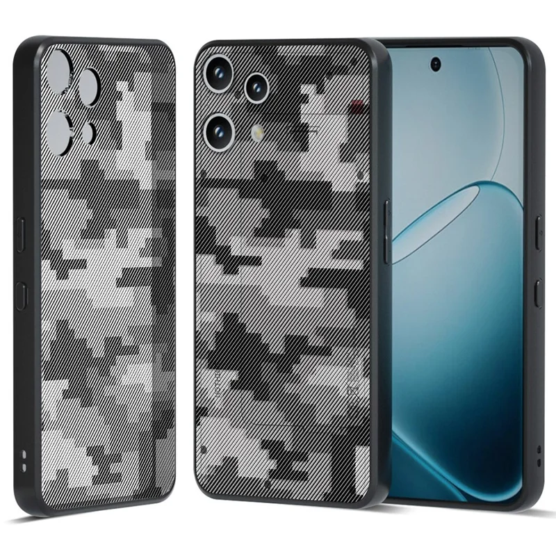 IBMRS for Nothing Phone (3a) Lite 5G Mobile Cover Soft TPU + Hard PC Case with Wrist Strap (Precision Cutouts) - Checkered Camouflage
