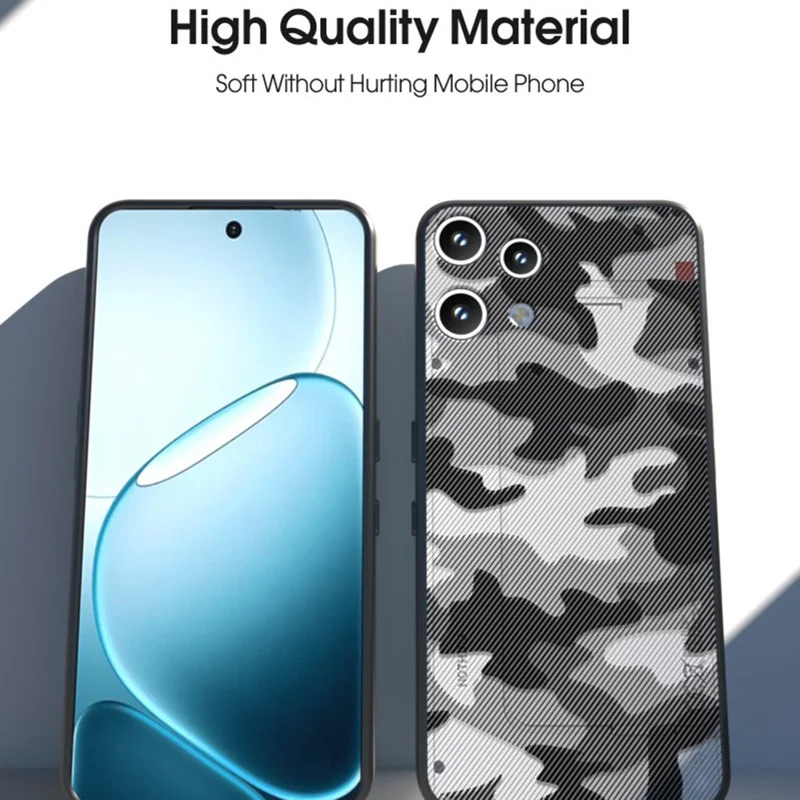 IBMRS for Nothing Phone (3a) Lite 5G Mobile Cover Soft TPU + Hard PC Case with Wrist Strap (Precision Cutouts) - Checkered Camouflage
