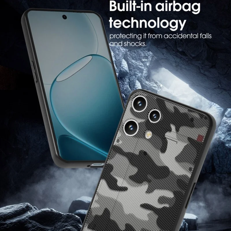 IBMRS for Nothing Phone (3a) Lite 5G Mobile Cover Soft TPU + Hard PC Case with Wrist Strap (Precision Cutouts) - Checkered Camouflage