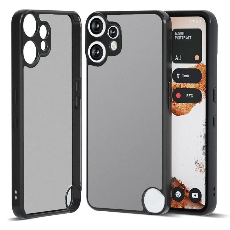 IBMRS for Nothing CMF Phone 2 Pro Mobile Cover Soft TPU + Hard PC Case with Wrist Strap (Precision Cutouts) - Frosted Black