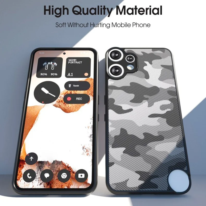IBMRS for Nothing CMF Phone 2 Pro Mobile Cover Soft TPU + Hard PC Case with Wrist Strap (Precision Cutouts) - Frosted Black