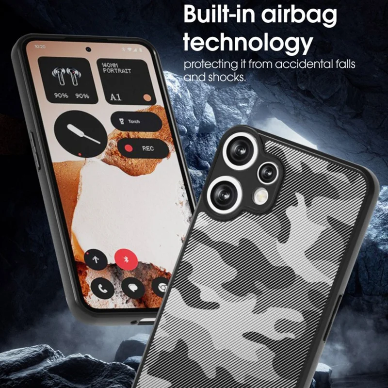IBMRS for Nothing CMF Phone 2 Pro Mobile Cover Soft TPU + Hard PC Case with Wrist Strap (Precision Cutouts) - Frosted Black