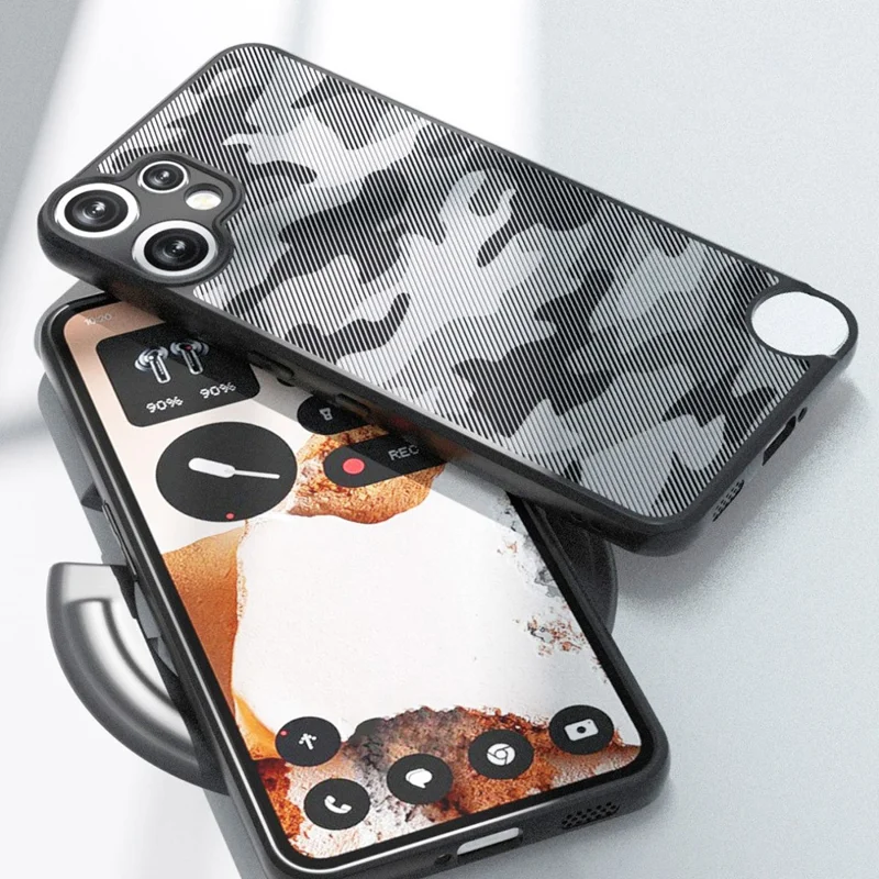 IBMRS for Nothing CMF Phone 2 Pro Mobile Cover Soft TPU + Hard PC Case with Wrist Strap (Precision Cutouts) - Frosted Black