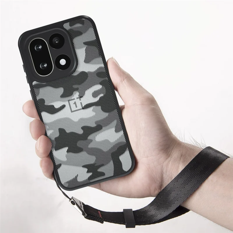 IBMRS for OnePlus 15 5G Mobile Cover Soft TPU + Hard PC Case with Wrist Strap (Precision Cutouts) - Artistic Camouflage
