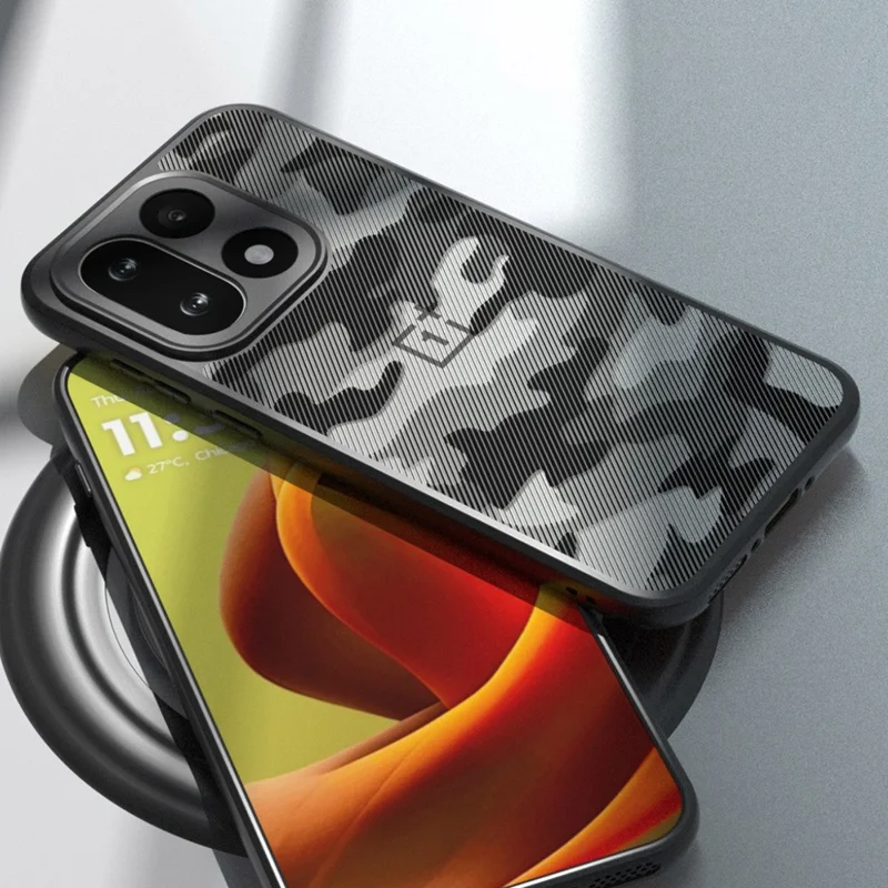 IBMRS for OnePlus 15 5G Mobile Cover Soft TPU + Hard PC Case with Wrist Strap (Precision Cutouts) - Artistic Camouflage