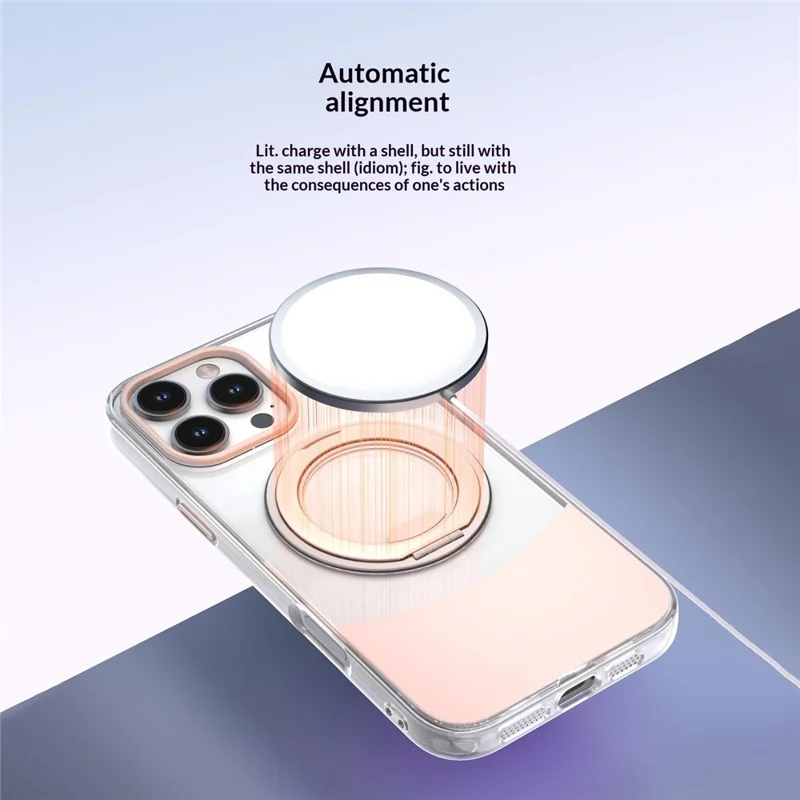 Bulk Purchasing For iPhone 16 Plus Case Transparent Colorful Design 360° Rotating Metal Kickstand Shockproof TPU Acrylic Cover - Pink
