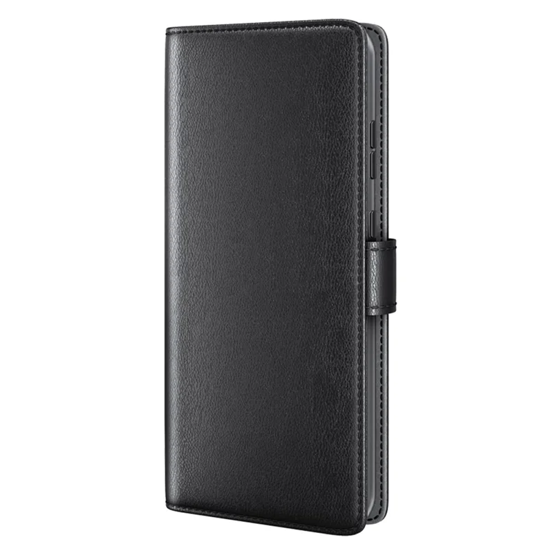 Funda de cuero auténtico dividido para Xiaomi 17T con billetera y soporte - Negro