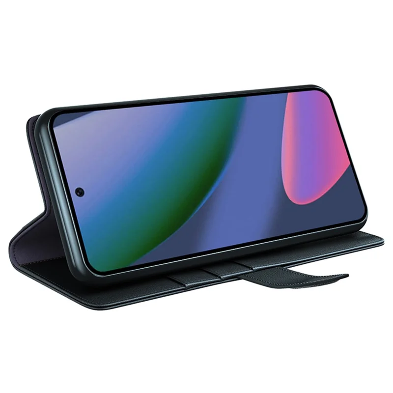 For Google Pixel 11 Pro XL Case Genuine Split Leather Phone Cover with Wallet Stand - Black