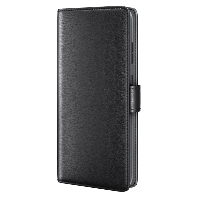 For Google Pixel 11 Pro XL Case Genuine Split Leather Phone Cover with Wallet Stand - Black