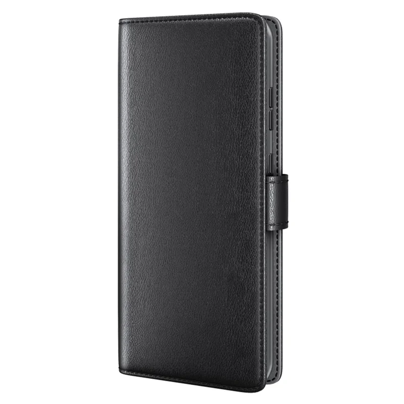 Cover per Motorola Moto G77 5G / G67 5G in Vera Pelle Scamosciata con Portafoglio e Supporto - Nero