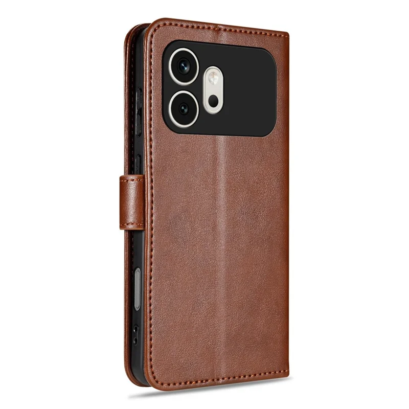 AZNS For Honor 600 5G Case Anti-Scratch PU Leather Stand Wallet Phone Cover - Brown