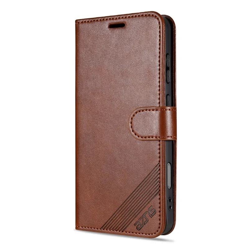 AZNS For Honor 600 Pro 5G Case Anti-Scratch PU Leather Stand Wallet Phone Cover - Brown