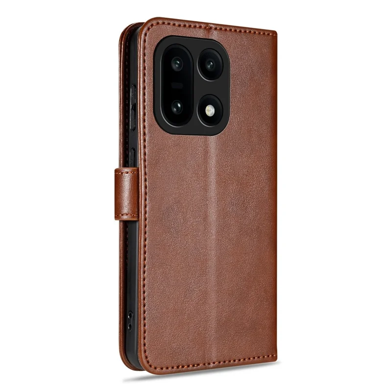 AZNS For OnePlus 15 5G Case Anti-Scratch PU Leather Stand Wallet Phone Cover - Brown
