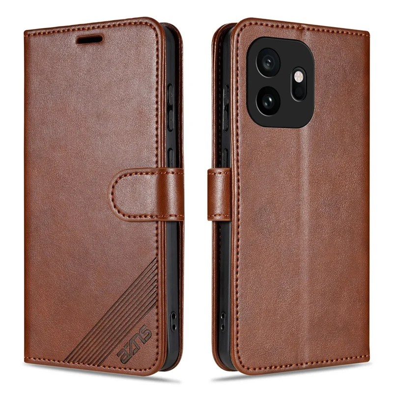 AZNS For OnePlus 15T 5G Case Anti-Scratch PU Leather Stand Wallet Phone Cover - Brown