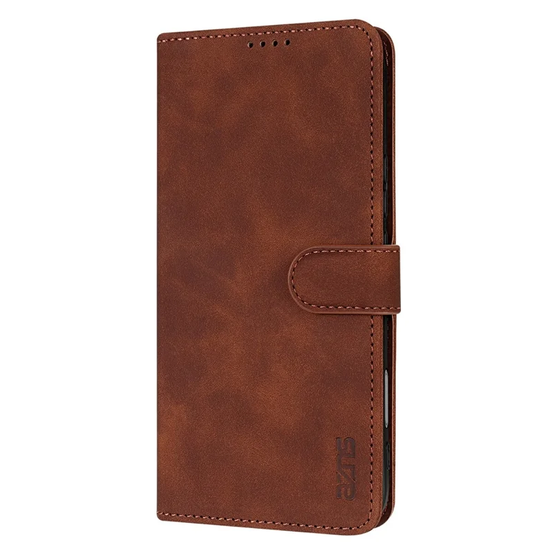AZNS For Honor 600 5G Case PU Leather Wallet Phone Cover - Brown