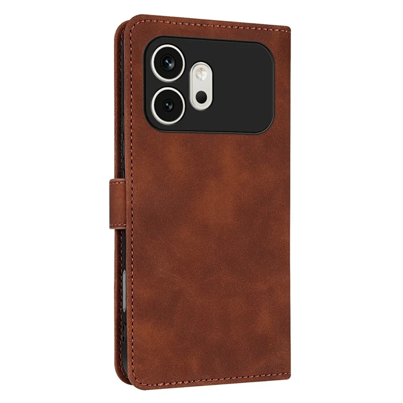 AZNS For Honor 600 5G Case PU Leather Wallet Phone Cover - Brown