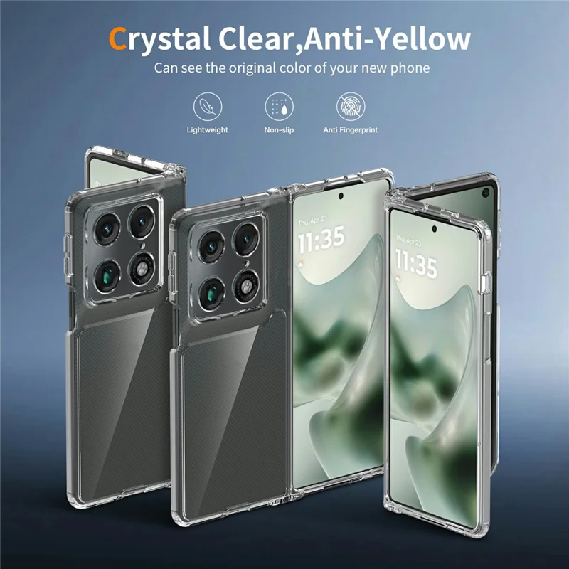 For Motorola Razr Fold 5G Gennemsigtig Telefonbeskyttelsesdæksel TPU+Acryl Stødfast Rygdæksel - Gennemsigtig