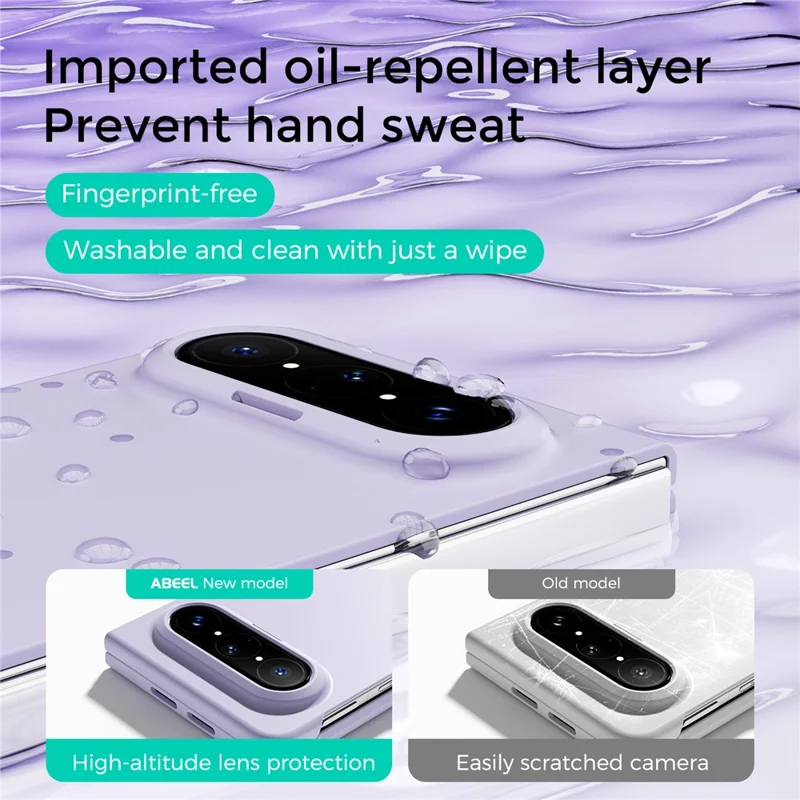 ABEEL For Huawei Pura X Max Case Skin Touch Liquid Silicone Phone Back Cover - Purple