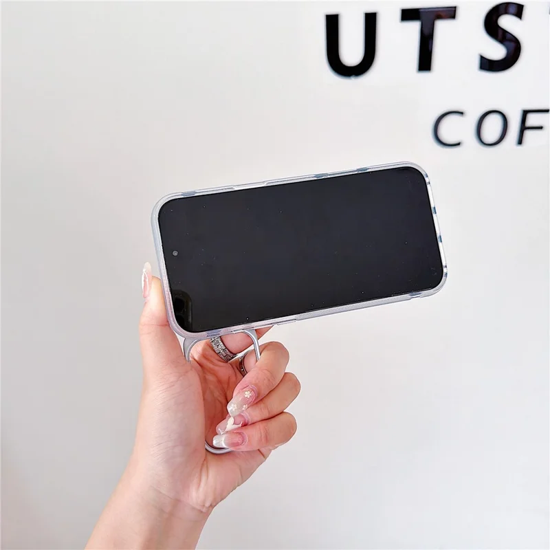 For iPhone 17 Pro Max Magnetic Case Kickstand PC+TPU Brushed Phone Cover with Lens Film - Pink