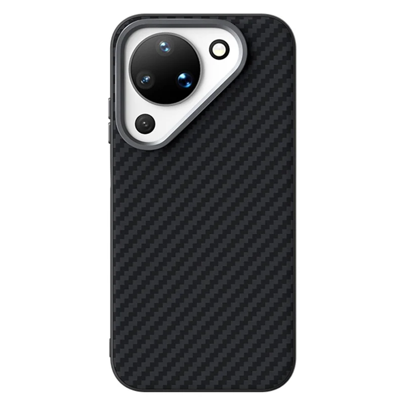ABEEL For Huawei Pura 90 Magnetic Case Carbon Fiber Texture Phone Back Cover - Black