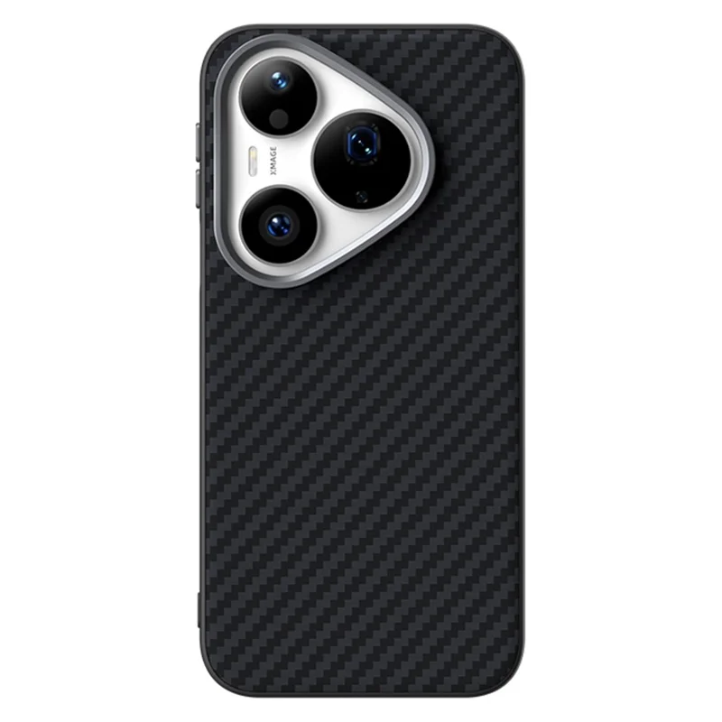 ABEEL For Huawei Pura 90 Pro Magnetic Case Carbon Fiber Texture Phone Back Cover - Black