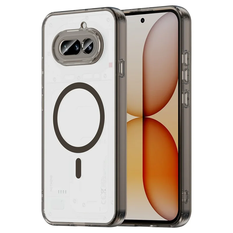 For Nothing Phone (4a) Case Clear PC + TPU Shockproof Phone Back Cover - Transparent Black
