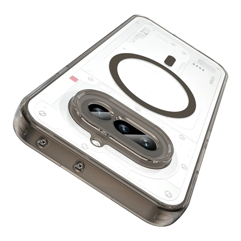 For Nothing Phone (4a) Case Clear PC + TPU Shockproof Phone Back Cover - Transparent Black