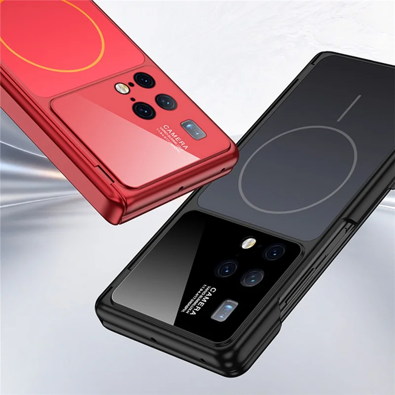 For Huawei Mate X2 4G / Mate X2 5G Magnetic Case Matte PC Phone Cover - Orange
